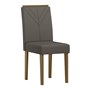 Conjunto 4 Cadeiras Amanda Imbuia/Veludo Cinza Escuro - New Ceval