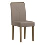 Conjunto 4 Cadeiras Amanda Imbuia/Veludo Marrom Rosê - New Ceval