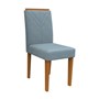 Conjunto 4 Cadeiras Amanda Ipê/Azul - PR Móveis  