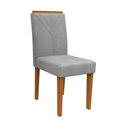 Conjunto 4 Cadeiras Amanda Ipê/Cinza Claro - PR Móveis  