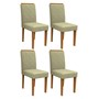 Conjunto 4 Cadeiras Amanda Ipê/Marfim - PR Móveis  