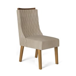 Conjunto 4 Cadeiras Amélia Carvalho Europeu/Linho Árido - PR Móveis