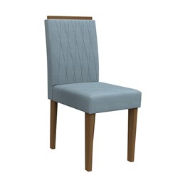 Conjunto 4 Cadeiras Ana Imbuia/Azul - PR Móveis  