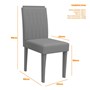 Conjunto 4 Cadeiras Ana Imbuia/Cinza - PR Móveis  