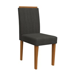 Conjunto 4 Cadeiras Ana Ipê/Cinza Escuro - PR Móveis  