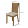 Conjunto 4 Cadeiras Athenas Amêndoa/Linho Bege - Móveis Lopas