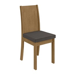 Conjunto 4 Cadeiras Athenas Amêndoa/Veludo Marrom - Móveis Lopas