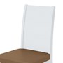Conjunto 4 Cadeiras Athenas Branco/Corino Caramelo - Móveis Lopas