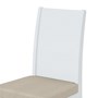 Conjunto 4 Cadeiras Athenas Branco/Linho Bege - Móveis Lopas