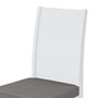 Conjunto 4 Cadeiras Athenas Branco/Veludo Capuccino - Móveis Lopas 