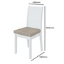 Conjunto 4 Cadeiras Athenas Branco/Veludo Creme - Móveis Lopas