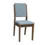 Conjunto 4 Cadeiras Carol Imbuia/Azul - PR Móveis  