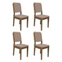 Conjunto 4 Cadeiras Carol Imbuia/Marrom - PR Móveis  