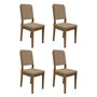Conjunto 4 Cadeiras Carol Imbuia/Marrom Rosê - PR Móveis  