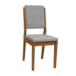 Conjunto 4 Cadeiras Carol Ipê/Cinza Claro - PR Móveis  