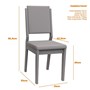 Conjunto 4 Cadeiras Carol Ipê/Cinza - PR Móveis  