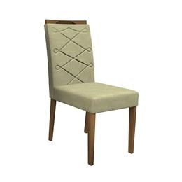 Conjunto 4 Cadeiras Caroline Imbuia/Marfim - PR Móveis  
