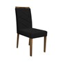 Conjunto 4 Cadeiras Caroline Imbuia/Preto - PR Móveis  