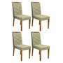 Conjunto 4 Cadeiras Caroline Ipê/Marfim - PR Móveis 
