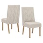 Conjunto 4 Cadeiras Eloá Nature/Suede Linho - Móveis Henn