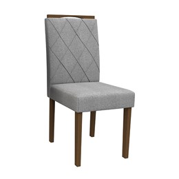 Conjunto 4 Cadeiras Isabela Amêndoa/Cinza Claro - PR Móveis 