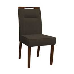 Conjunto 4 Cadeiras Itália Amêndoa/Café - PR Móveis  