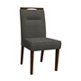 Conjunto 4 Cadeiras Itália Amêndoa/Cinza Escuro - PR Móveis  