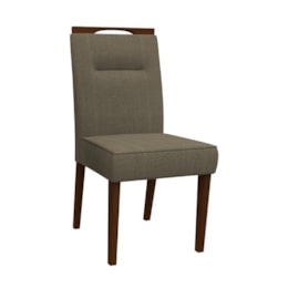 Conjunto 4 Cadeiras Itália Amêndoa/Cinza - PR Móveis   Conjunto 4 Cadeiras Itália Amêndoa/Cinza - PR Móveis