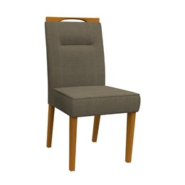 Conjunto 4 Cadeiras Itália Ipê/Cinza - PR Móveis 