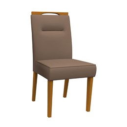 Conjunto 4 Cadeiras Itália Ipê/Marrom - PR Móveis 