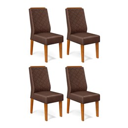 Conjunto 4 Cadeiras Lidia Freijó/Moca - PR Móveis  