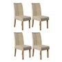 Conjunto 4 Cadeiras Lucila Carvalho Europeu/Suede Nude - PR Móveis 