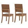 Conjunto 4 Cadeiras Milla Plus Nature/Corano Caramelo - Móveis Henn