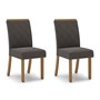 Conjunto 4 Cadeiras Vita Nature/Veludo Marrom - Móveis Henn