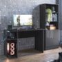 Conjunto Gamer Armário 2 Portas e Mesa para Computador 3875 Preto - Qmovi