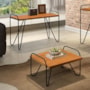 Conjunto Mesa de Centro e Mesa de Canto Gênova Naturale - PR Móveis