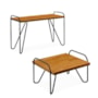 Conjunto Mesa de Centro e Mesa de Canto Gênova Naturale - PR Móveis