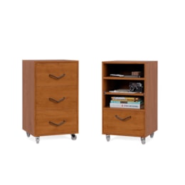 Conjunto Mini Organizador e Gaveteiro Steel Freijó – EJ Móveis