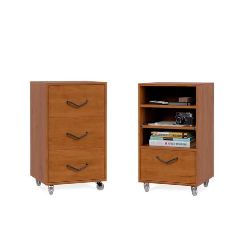 Conjunto Mini Organizador e Gaveteiro Steel Freijó – EJ Móveis