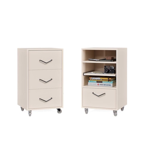 Conjunto Mini Organizador e Gaveteiro Steel Off White – EJ Móveis