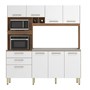 Cozinha Compacta Hera 8 Portas e 2 Gavetas Amêndola/Branco - PR Móveis  