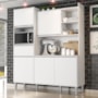 Cozinha Compacta Isabel 5 Portas e 1 Gaveta Branco - AJL Móveis