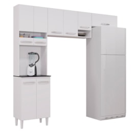 Cozinha Compacta Isadora 3 Peças Branco - Poquema Cozinha Compacta Isadora 3 Peças Branco - Poquema