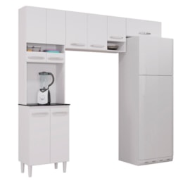 Cozinha Compacta Isadora 3 Peças Branco - Poquema 