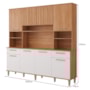 Cozinha Compacta Lívia 200cm 8 Portas e 2 Gavetas Cinamomo/Branco - MGM 