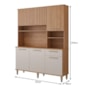 Cozinha Compacta Mila 156cm 6 Portas e 1 Gaveta Freijó/Off White - MGM