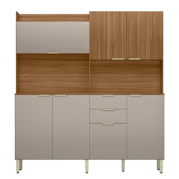 Cozinha Compacta Pitaya 7 Portas e 2 Gavetas Amêndola Touch/Nude Prime TX - Demóbile Cozinha Compacta Pitaya 7 Portas e 2 Gavetas Amêndola Touch/Nude Prime TX - Demóbile