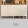 Cozinha Compacta Pitaya 7 Portas e 2 Gavetas Cinamon Touch/Off White - Demóbile