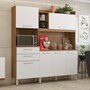 Cozinha Compacta Select 6 Portas e 2 Gavetas Amêndola/Branco - Demóbile 