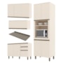 Cozinha Completa 4 Peças Connect com Torre Quente 1 Forno - Móveis Henn  Off White